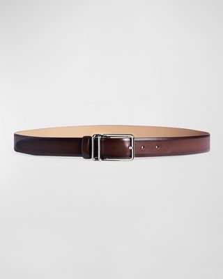 Men's 1893 Harness Buckle Leather Belt, 30mm