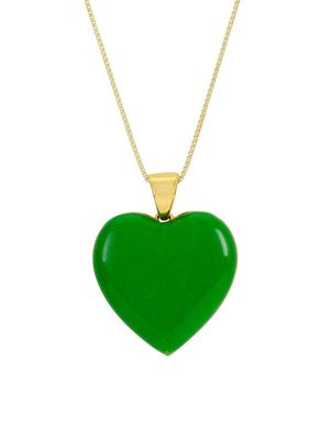 Men's 18K Gold-Plated Sterling Silver & Enamel Heart Pendant Necklace - Yellow Gold - Yellow Gold
