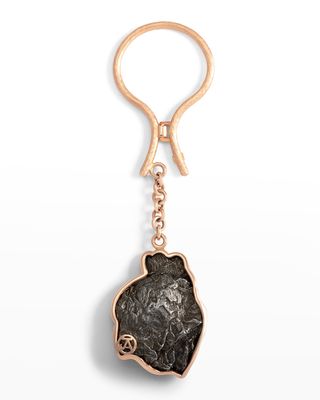 Men's 18K Rose Gold Sikhote-Alin Meteorite Keychain