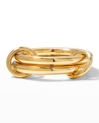Men's 18K Yellow Gold 2-Link Ring, Size 9.5