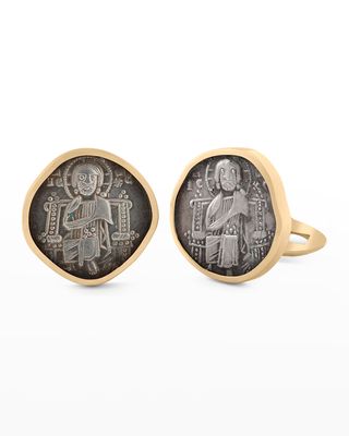 Men's 18K Yellow Gold Doges of Venice Coin Cufflinks