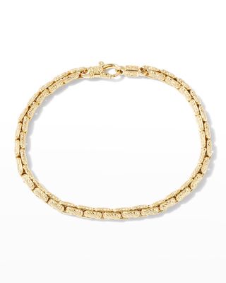 Men's 18k Yellow Gold Filigree Chain Bracelet