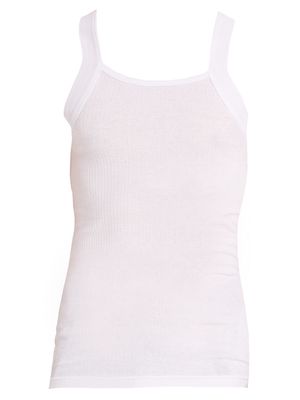 Men's 2-Pack Ribbed Cotton Tank Top - White - Size Small - White - Size Small