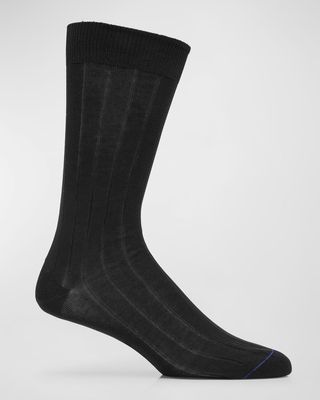 Men's 2-Pack Ribbed Crew Socks