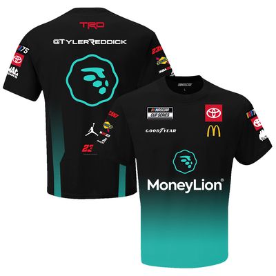 Men's 23XI Racing Black Tyler Reddick MoneyLion Sublimated Uniform T-Shirt