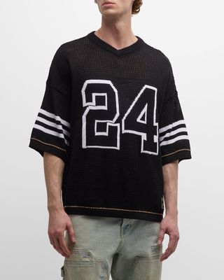 Men's 24 Oversized Knit Football T-Shirt