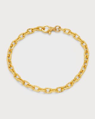 Men's 24K Yellow Gold Chain Bracelet