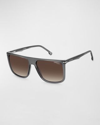 Men's 278/S Flat-Top Rectangle Sunglasses