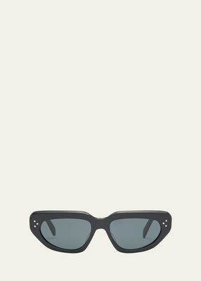 Men's 3-Dot Acetate Cat-Eye Sunglasses