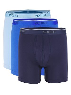Men's 3-Pack Boxer Briefs - Blue - Size Small - Blue - Size Small