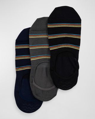 Men's 3-Pack Signature Stripe No-Show Socks