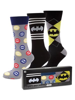 Men's 3-Pair Batman Socks