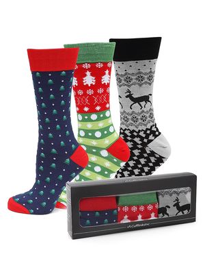 Men's 3-Pair Holiday Socks