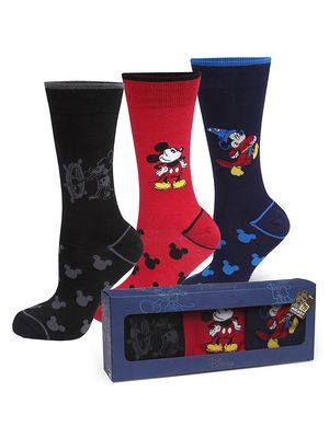 Men's 3-Pair Mickey 90th Anniversary Graphic Socks