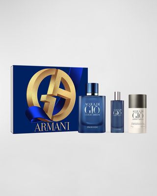 Men's 3-Piece Acqua di Gio Profondo Eau de Parfum Holiday Gift Set