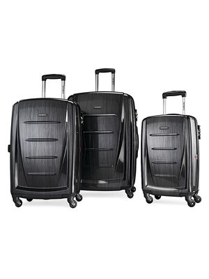 Men's 3-Piece Expandable Wheeled Suitcase Set - Brushed Anthracite - Brushed Anthracite
