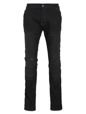 Men's 3D Zip Knee Skinny Jeans - Dark Age - Size 28 - Dark Age - Size 28