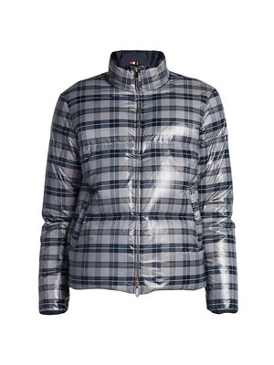 Men's 4-Bar Reversible Down Jacket - Med Grey - Size Medium - Med Grey - Size Medium