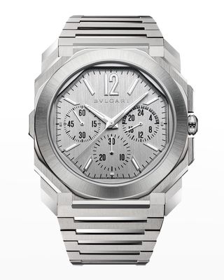 Men's 43mm Octo Finissimo Chronograph Watch in Stainless Steel