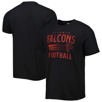 Men's '47 Black Atlanta Falcons Wordmark Rider Franklin T-Shirt
