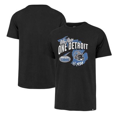 Men's '47 Black Detroit Lions Regional Franklin T-Shirt