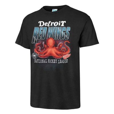 Men's '47 Black Detroit Red Wings Tradition Vintage Tubular T-Shirt