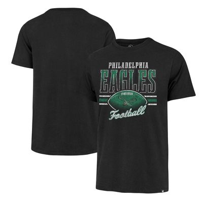 Men's '47 Black Philadelphia Eagles Gridiron Classics Last Call Franklin T-Shirt