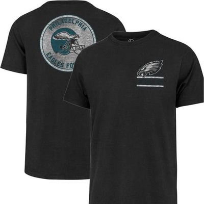 Men's '47 Black Philadelphia Eagles Open Field Franklin T-Shirt