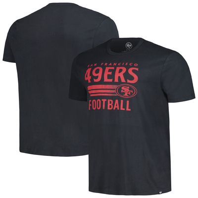 Men's '47 Black San Francisco 49ers Rider Franklin T-Shirt
