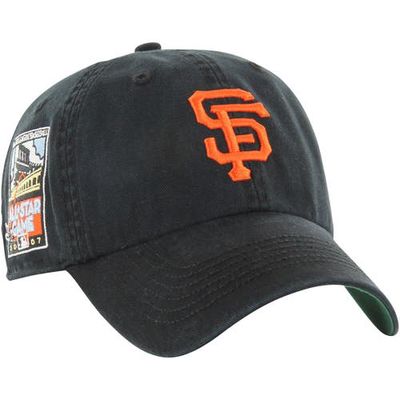 Men's '47 Black San Francisco Giants Sure Shot Classic Franchise Fitted Hat