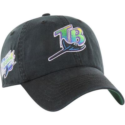 Men's '47 Black Tampa Bay Rays Sure Shot Classic Franchise Fitted Hat