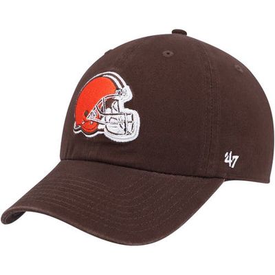 Men's '47 Brown Cleveland Browns Secondary Clean Up Adjustable Hat