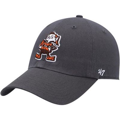 Men's '47 Charcoal Cleveland Browns Clean Up Brownie The Elf Legacy Adjustable Hat