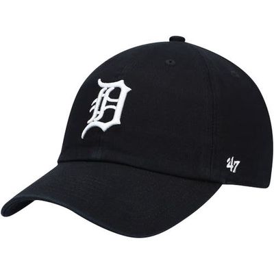 Men's '47 Detroit Tigers Black on Black Logo Clean Up Adjustable Hat