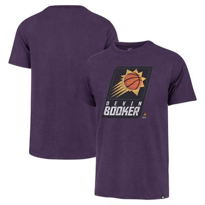 Men's '47 Devin Booker Purple Phoenix Suns Player Logo Vintage T-Shirt