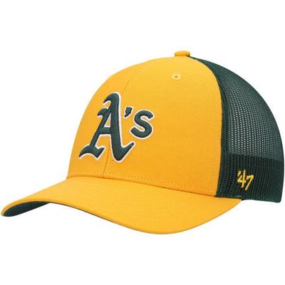 Men's '47 Gold Oakland Athletics Secondary Trucker Snapback Hat