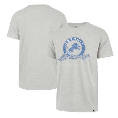 Men's '47 Gray Detroit Lions Ringtone Franklin T-Shirt