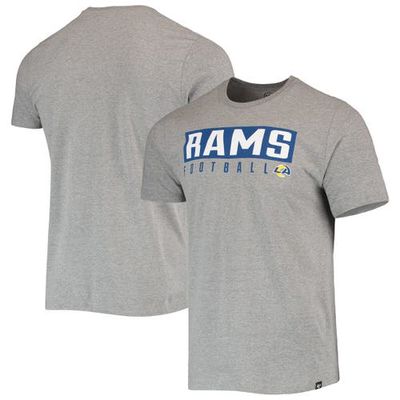 Men's '47 Gray Los Angeles Rams Major Super Rival T-Shirt