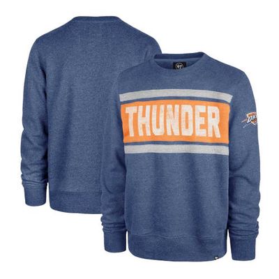 Men's '47 Heather Blue Oklahoma City Thunder Tribeca Emerson Pullover Sweatshirt
