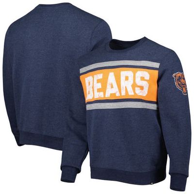 Men's '47 Heather Navy Chicago Bears Bypass Tribeca Pullover Sweatshirt