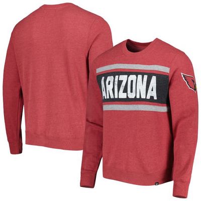 Men's '47 Heathered Cardinal Arizona Cardinals Bypass Tribeca Pullover Sweatshirt