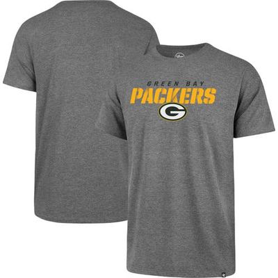 Men's '47 Heathered Charcoal Green Bay Packers Traction Super Rival T-Shirt in Heather Charcoal