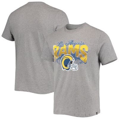 Men's '47 Heathered Gray Los Angeles Rams Super Rival Team T-Shirt in Heather Gray