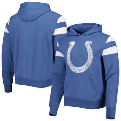 Men's '47 Heathered Heather Royal Indianapolis Colts Premier Nico Pullover Hoodie
