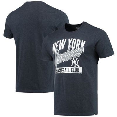 Men's '47 Heathered Navy New York Yankees Fanzone Club T-Shirt in Heather Navy