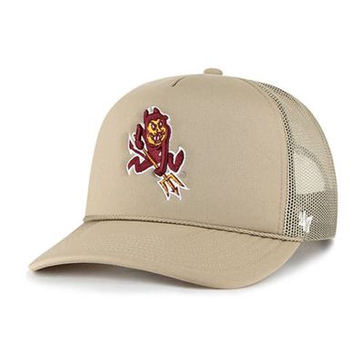 Men's '47 Khaki Arizona State Sun Devils Foam Front Mesh Trucker Snapback Hat