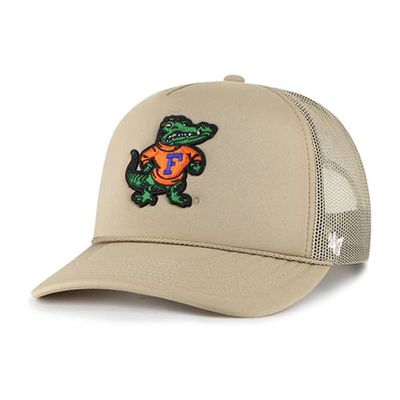 Men's '47 Khaki Florida Gators Foam Front Mesh Trucker Snapback Hat