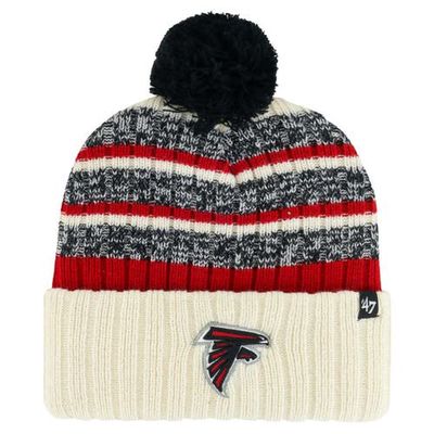 Men's '47 Natural Atlanta Falcons Tavern Cuffed Knit Hat with Pom in Cream