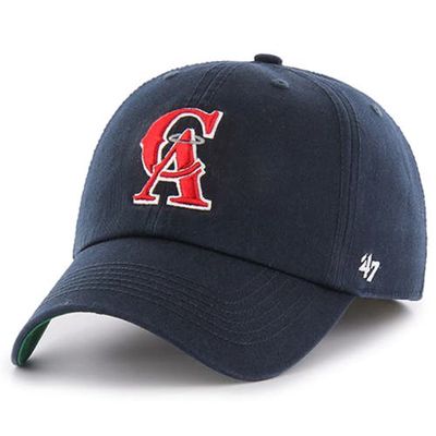 Men's '47 Navy California Angels Cooperstown Collection Franchise Logo Fitted Hat