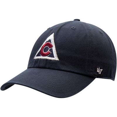 Men's '47 Navy Colorado Avalanche Clean Up Alternate Logo Adjustable Hat